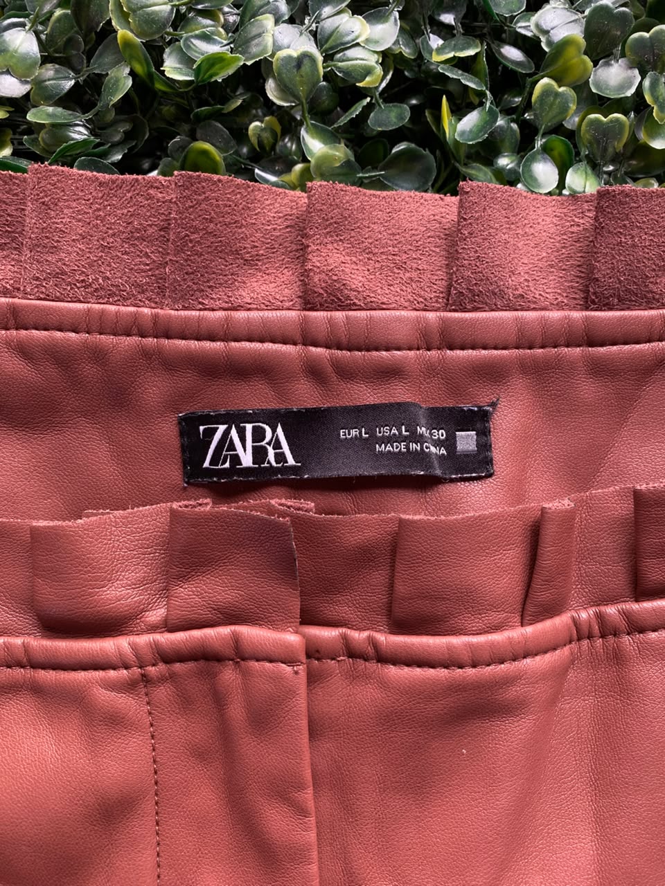 Dusty Rose Pleated-Hem Mini Skirt