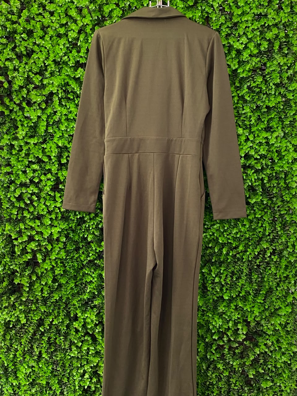 SassyChic Khaki Belted Utility Jumpsuit