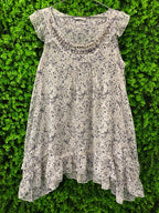 Cream Floral Frill Hem Top