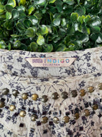 Cream Floral Frill Hem Top