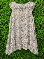 Cream Floral Frill Hem Top