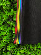 Topshop Black Rainbow-Side-Stripe T-Shirt Dress