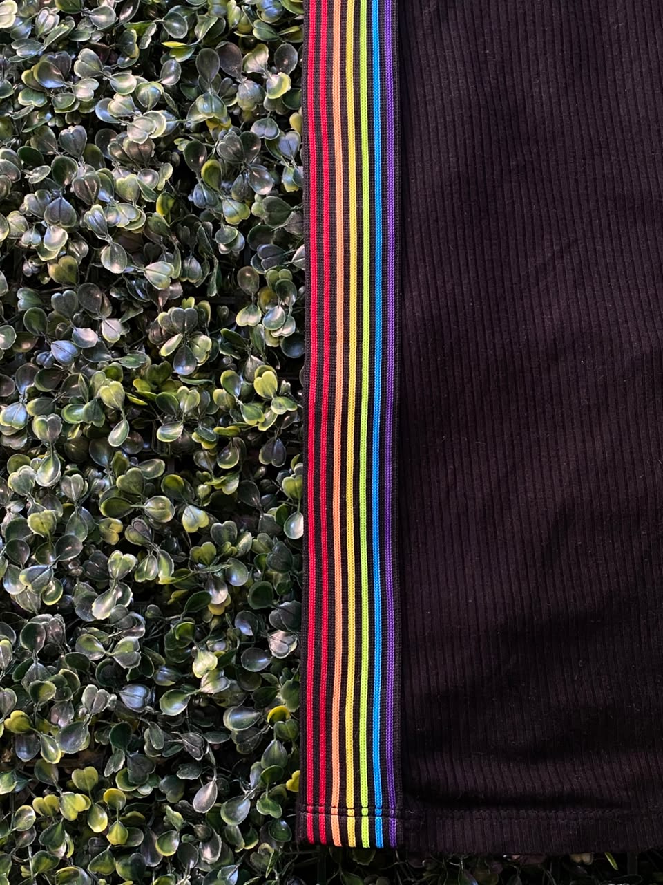 Topshop Black Rainbow-Side-Stripe T-Shirt Dress