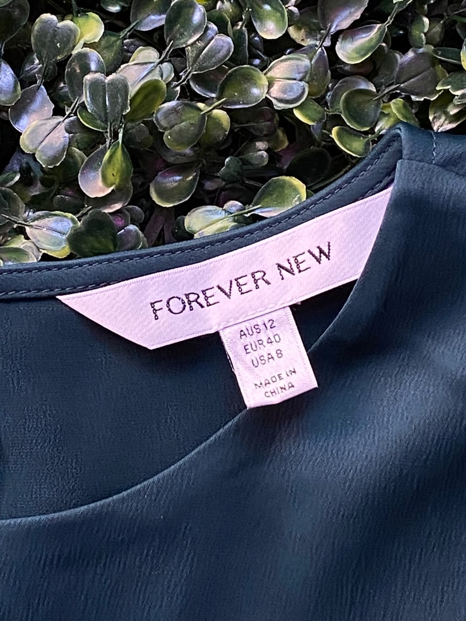 Deep Teal Satin Wrap Blouse
