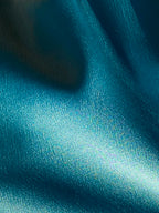 Deep Teal Satin Wrap Blouse