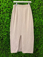 Country Road Taupe Metallic Knit Midi Skirt