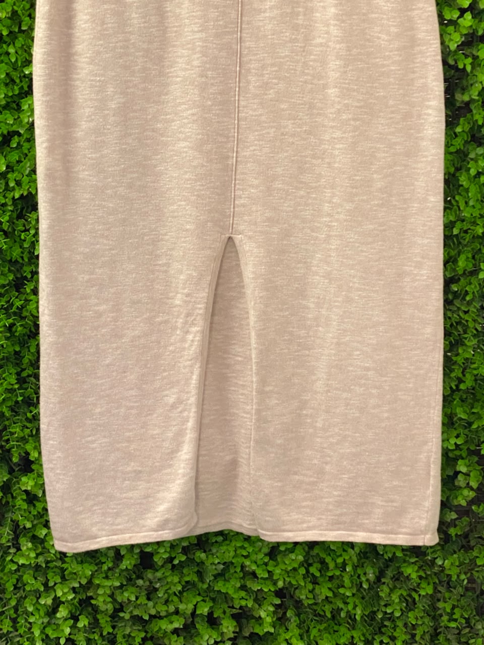 Country Road Taupe Metallic Knit Midi Skirt