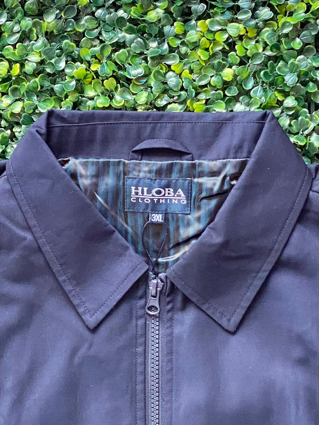HLOBA Navy Zip-Front Lightweight Jacket