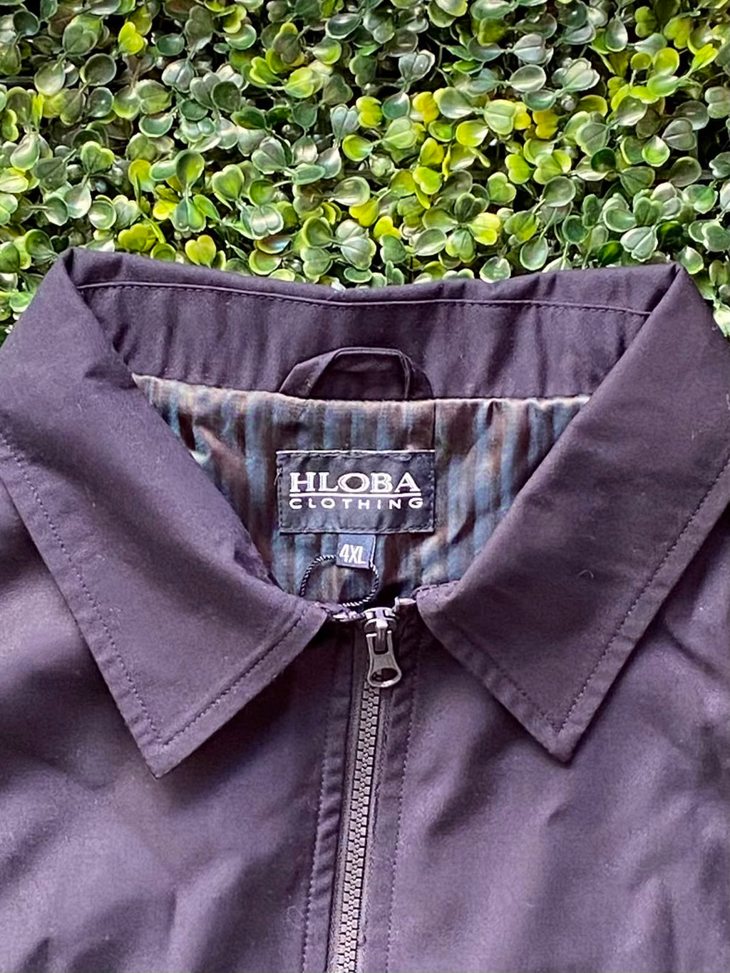 HLOBA Navy Zip-Front Lightweight Jacket