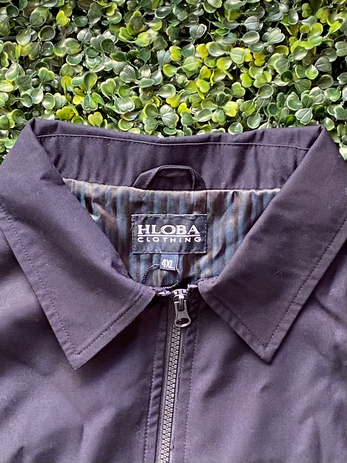HLOBA Navy Zip-Front Lightweight Jacket