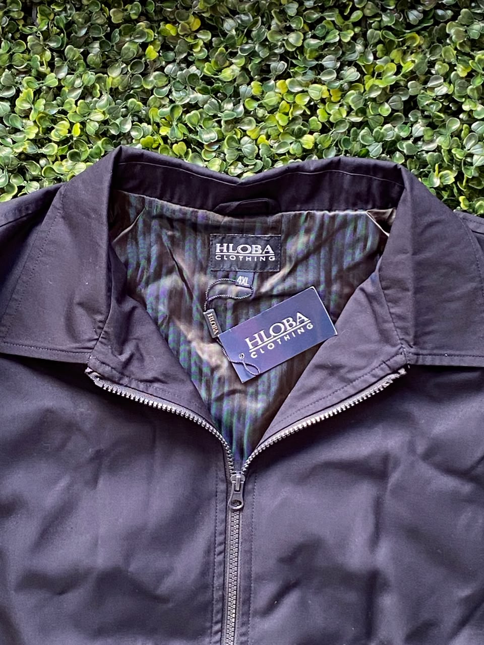HLOBA Navy Zip-Front Lightweight Jacket
