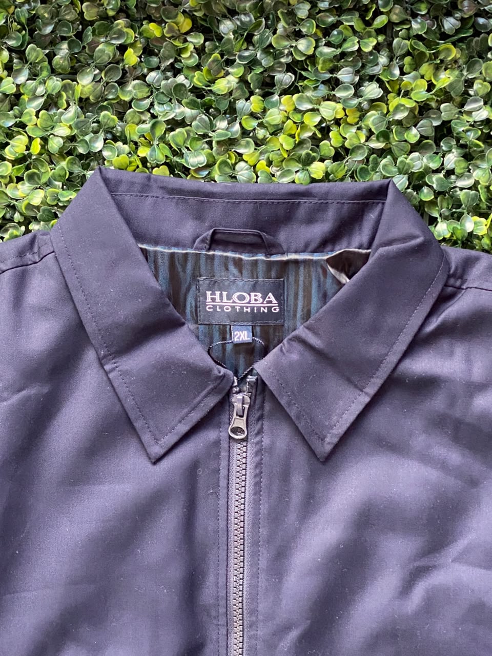 HLOBA Navy Zip-Front Lightweight Jacket