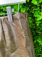 Faux Leather Taupe Mini Skirt