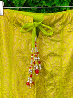 Chartreuse Embroidered Traditional Maxi Skirt