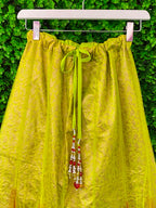 Chartreuse Embroidered Traditional Maxi Skirt
