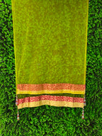 Chartreuse Embroidered Traditional Maxi Skirt