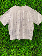 White Metallic Foil Oversized T-Shirt