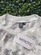 White Metallic Foil Oversized T-Shirt