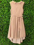 Stone Belted Sleeveless Midi Dress