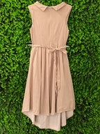 Stone Belted Sleeveless Midi Dress