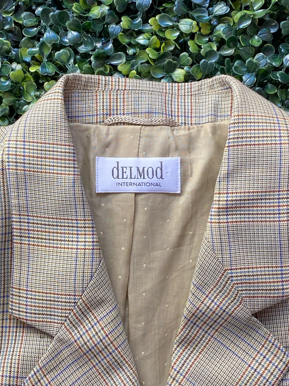 Beige Heritage Check Tailored Blazer