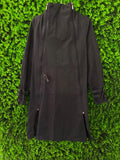 Black Sheer Longline Utility Shirt Dress