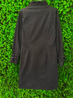 Black Sheer Longline Utility Shirt Dress
