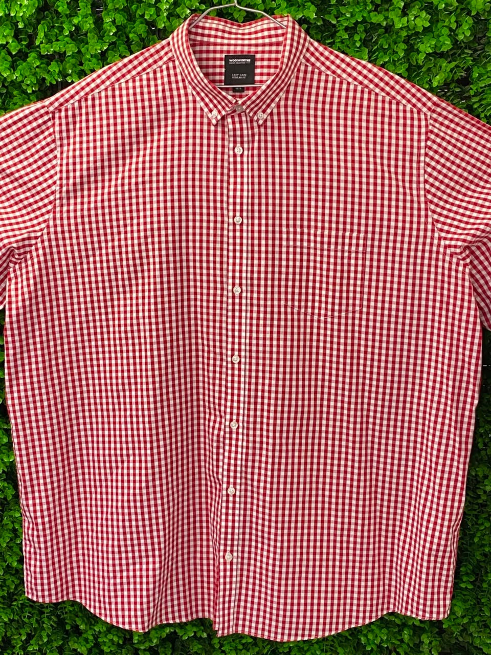 Red & White Gingham Oversized Shirt