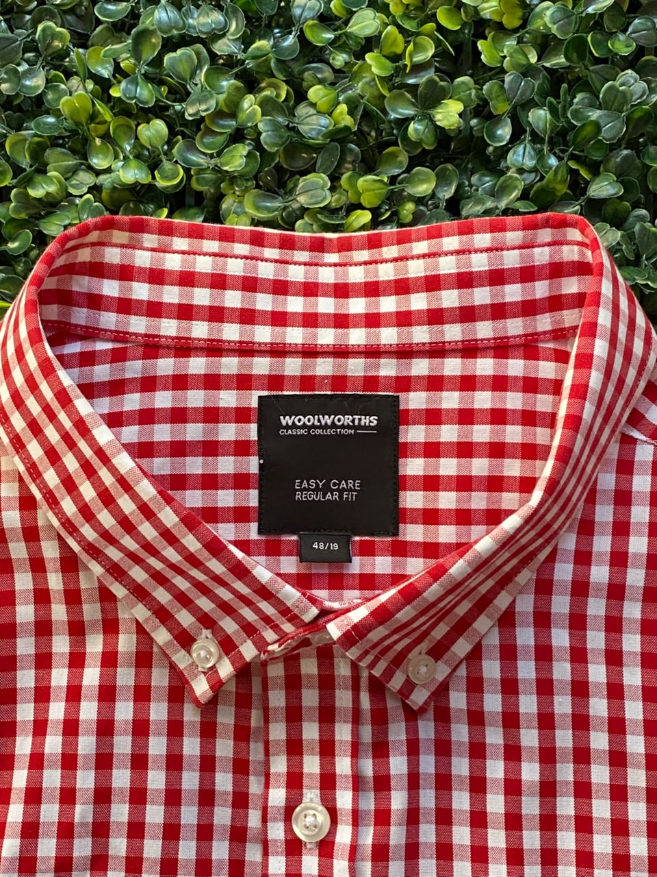 Red & White Gingham Oversized Shirt