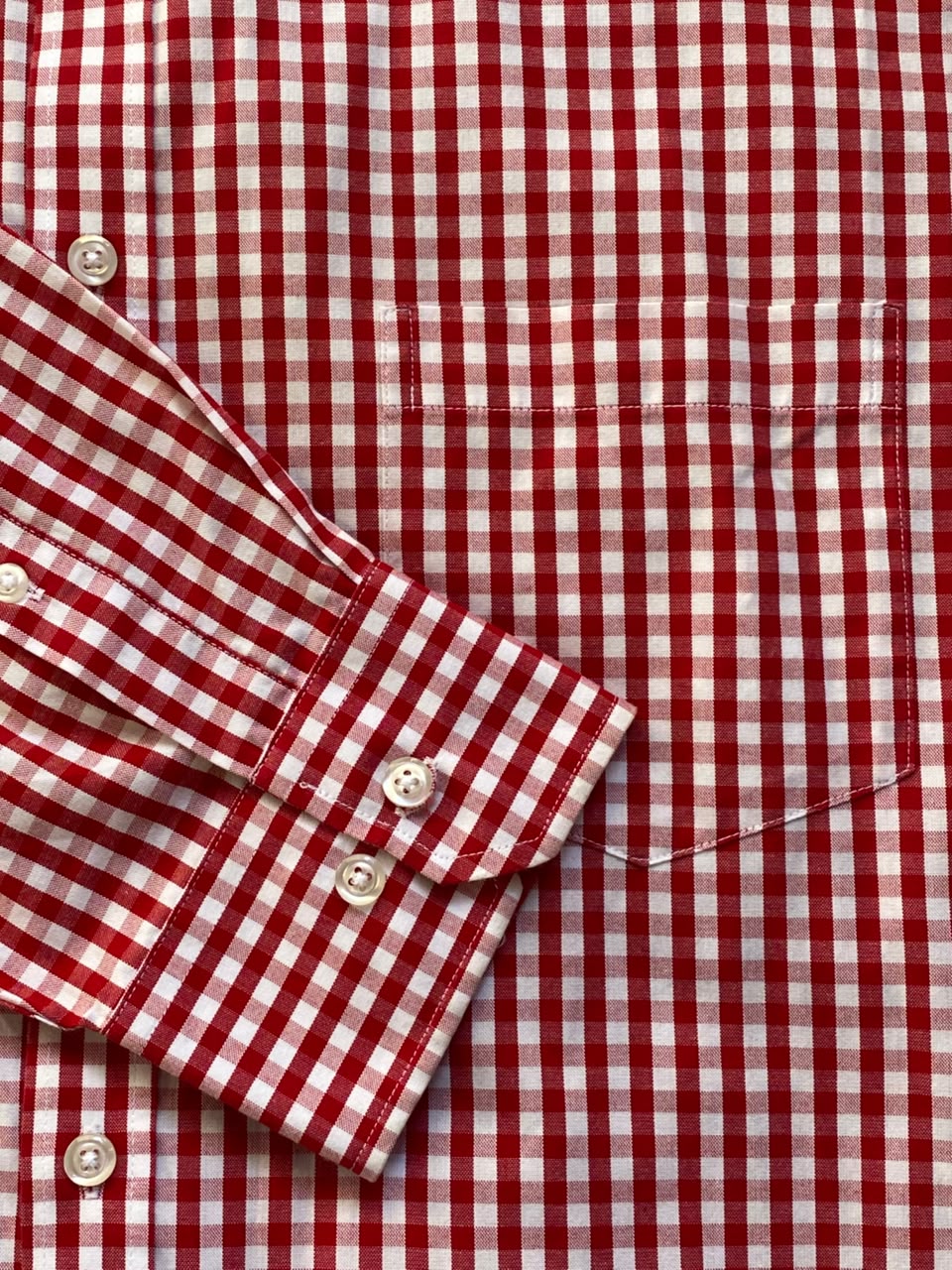 Red & White Gingham Oversized Shirt