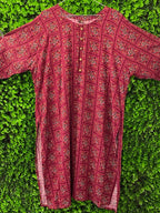 Berry Boho Print Tunic Dress