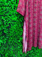 Berry Boho Print Tunic Dress