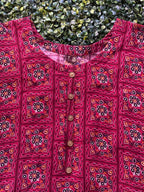 Berry Boho Print Tunic Dress