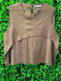 Mango Suede-Look Sleeveless Top