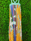 Poetry Multicolor Abstract Pleated Cami Maxi Dress