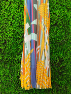 Poetry Multicolor Abstract Pleated Cami Maxi Dress