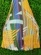 Poetry Multicolor Abstract Pleated Cami Maxi Dress