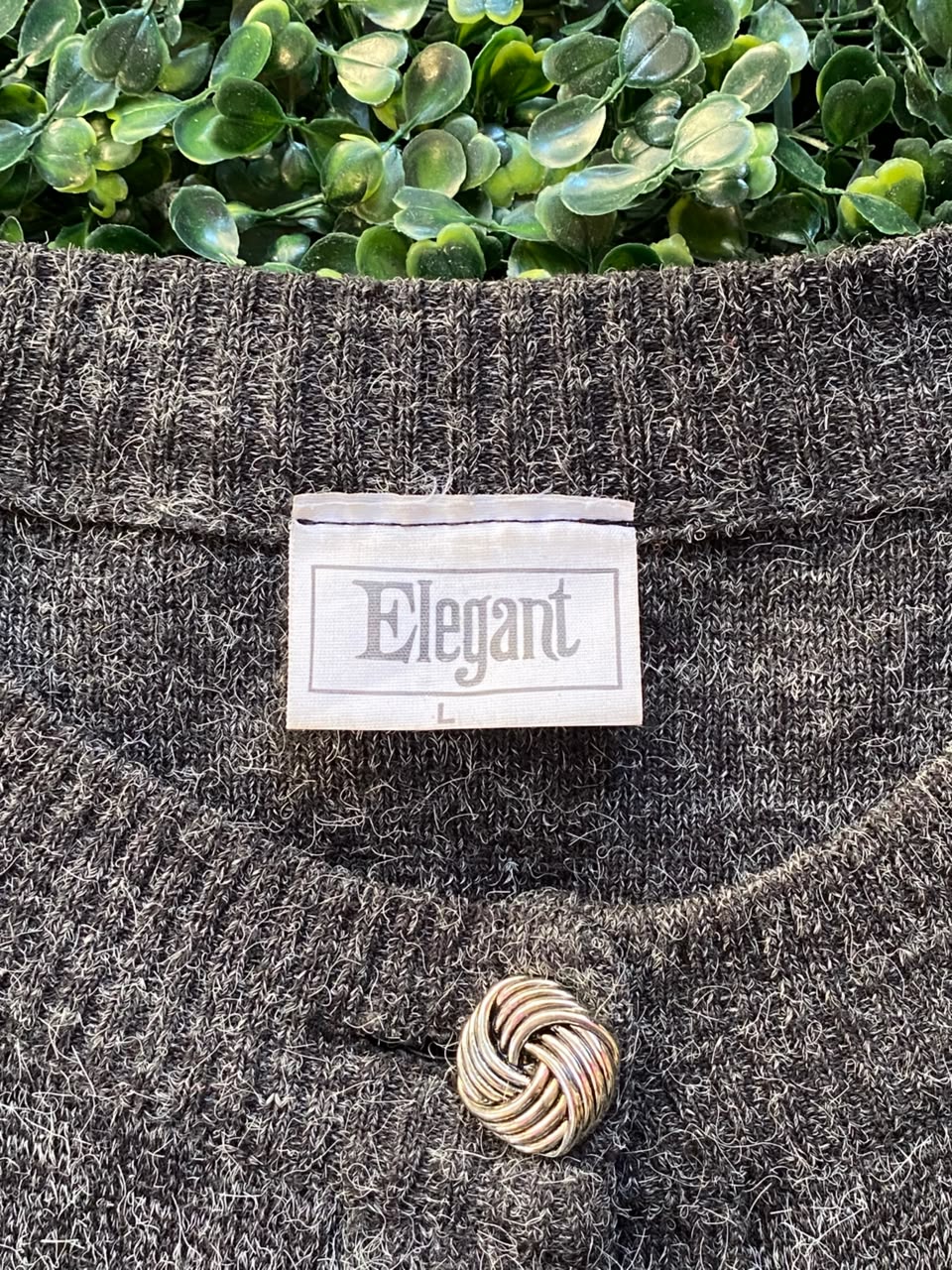 Charcoal Longline Button-Front Cardigan