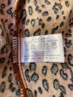 Belsa Rust Leopard Balloon-Sleeve Mini Dress