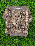 Woolworths Leopard-Print Short-Sleeve Top