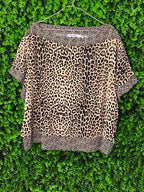 Woolworths Leopard-Print Short-Sleeve Top