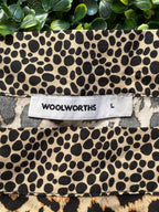 Woolworths Leopard-Print Short-Sleeve Top