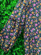 Dark Floral Tiered Midi Dress