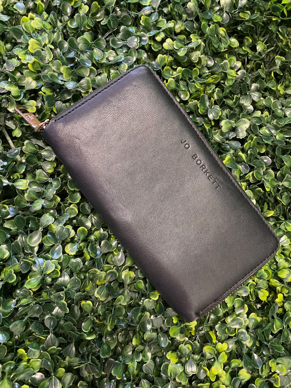 Black Zip-Around Jo Borkett Wallet Purse