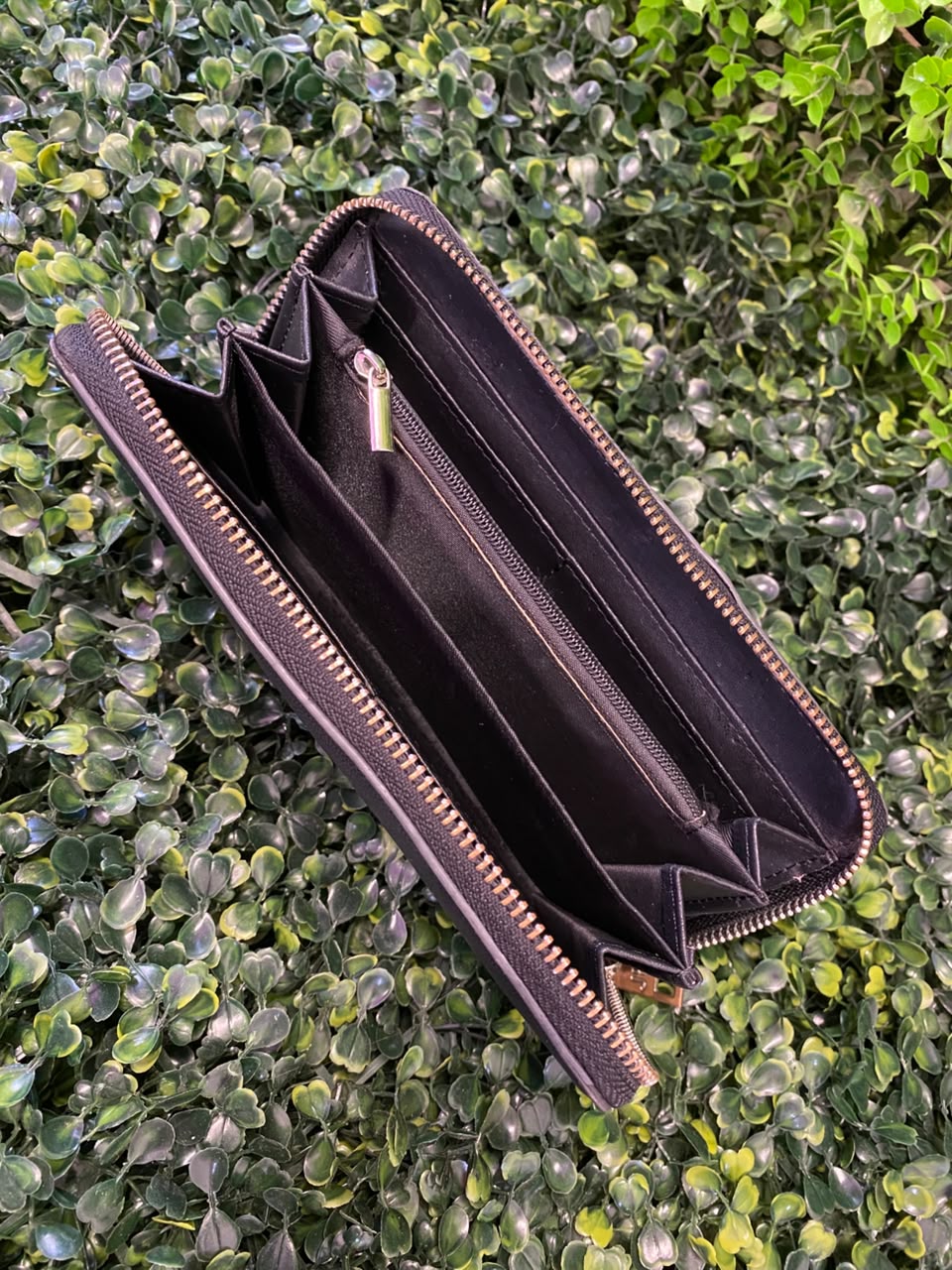Black Zip-Around Jo Borkett Wallet Purse