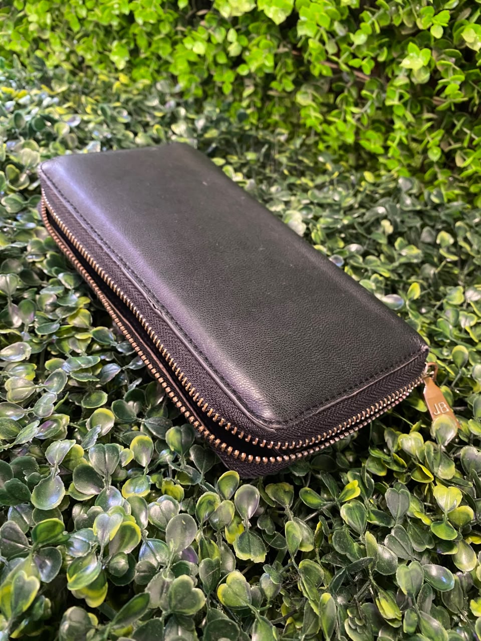 Black Zip-Around Jo Borkett Wallet Purse