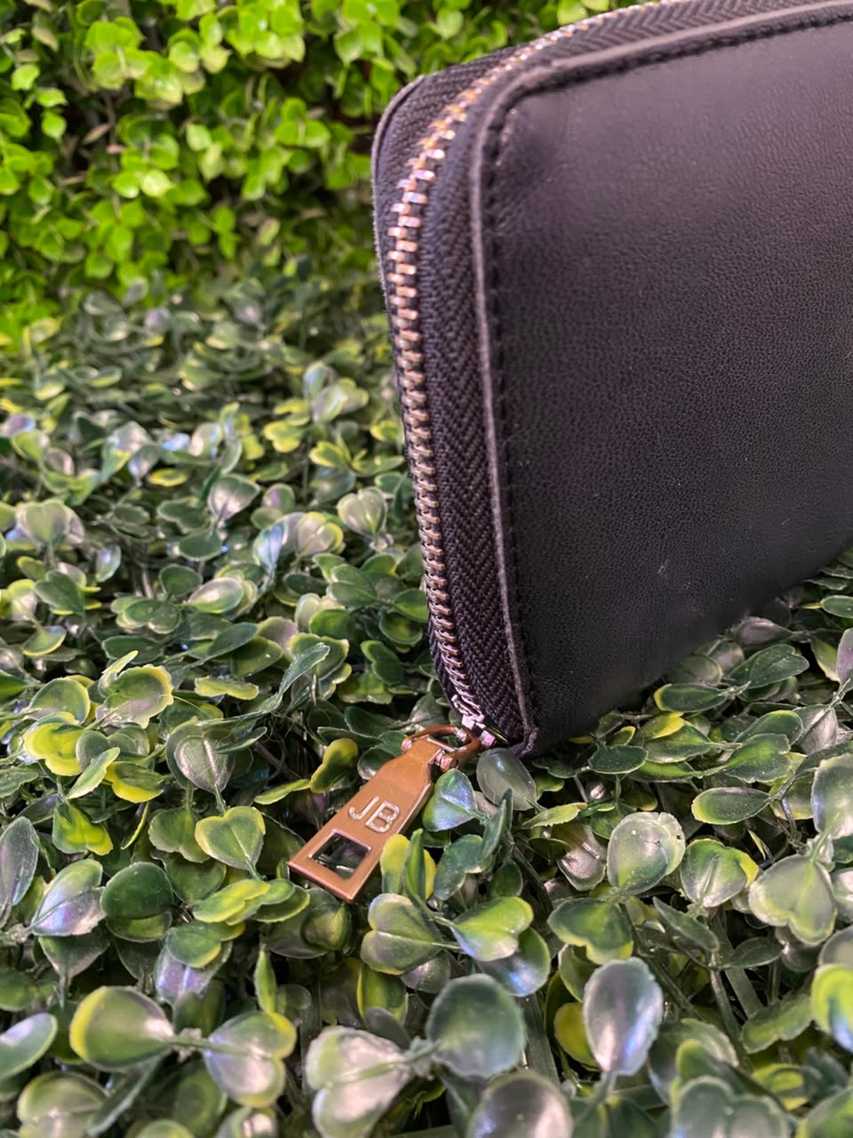 Black Zip-Around Jo Borkett Wallet Purse