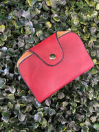 Red Three-Piece Handbag & Pouch Set