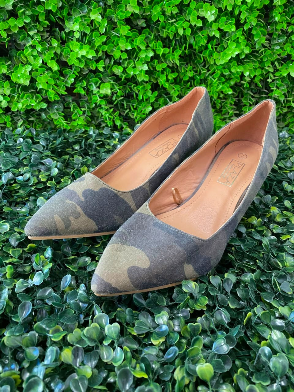 Camo Pointed-Toe Pumps