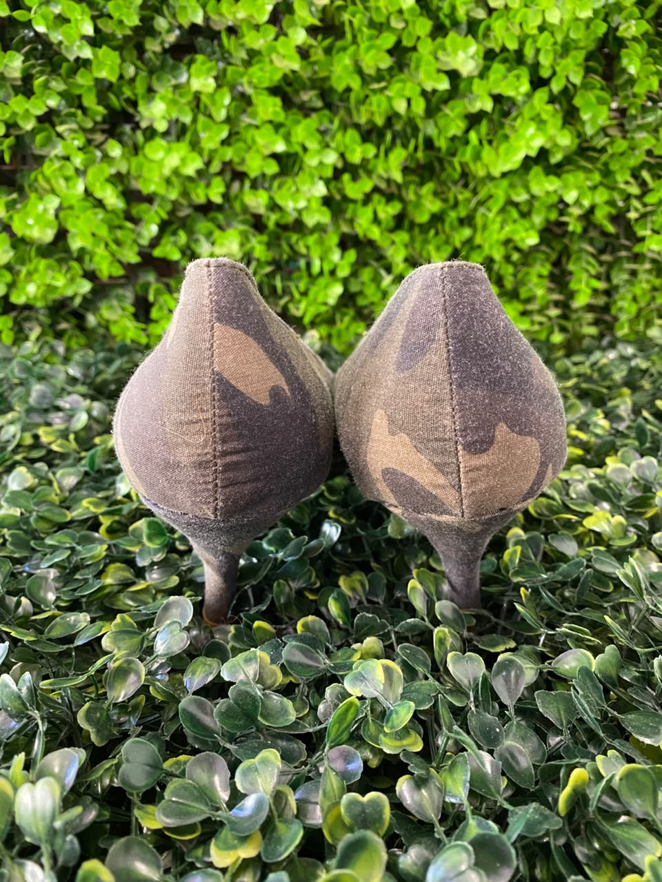 Camo Pointed-Toe Pumps